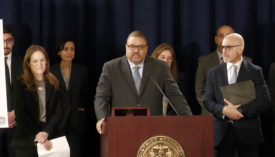 Alvin L. Bragg, the Manhattan district attorney, announced the charges against Valor Security and Investigations on Feb. 28