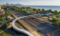 41st Street Pedestrian Arch Bridge Over Lake Shore Drive