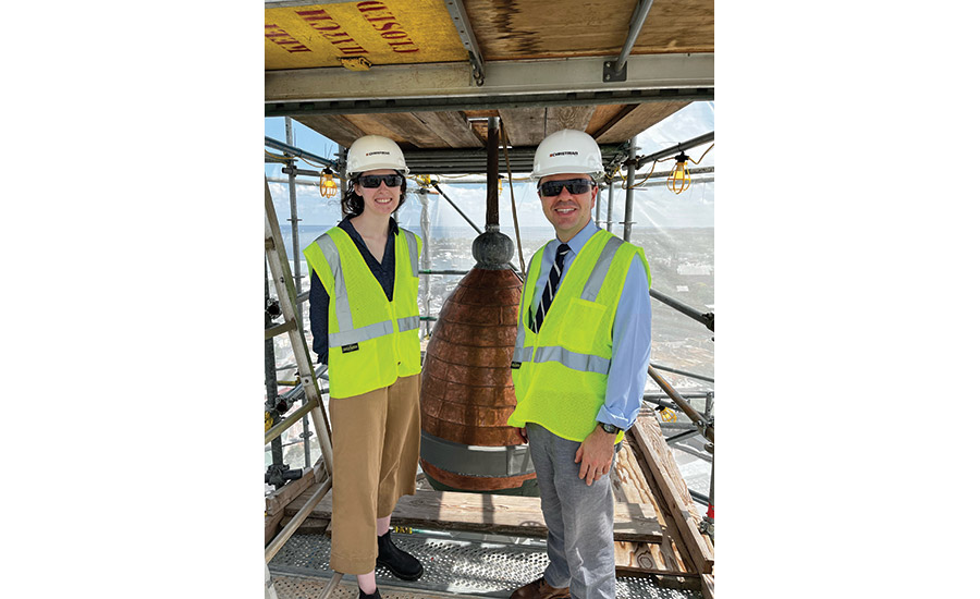 restoration site for the historic wooden dome at Maryland’s State House in Annapolis