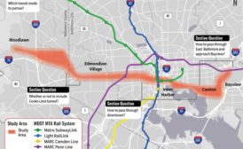 A map of the Red Line study area map
