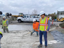 Savary watches his environmentally friendly zeolite binder concrete