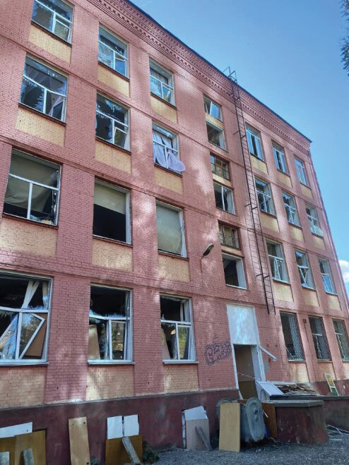 schools damaged by Russian military fire schools damaged by Russian military fire