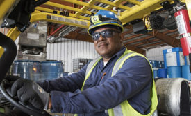 construction man driving a hilo